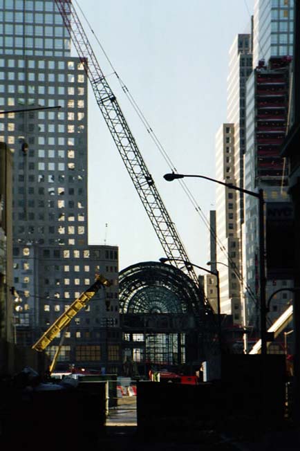 Damaged building nearby Ground Zero