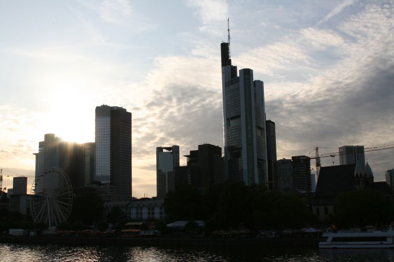 Sunset over the Frankfurt skyline