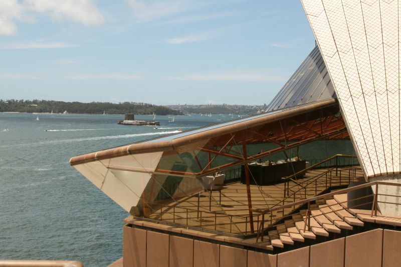 Panorama Lounge des Sydney Opernhauses mit Blick über dem Hafen