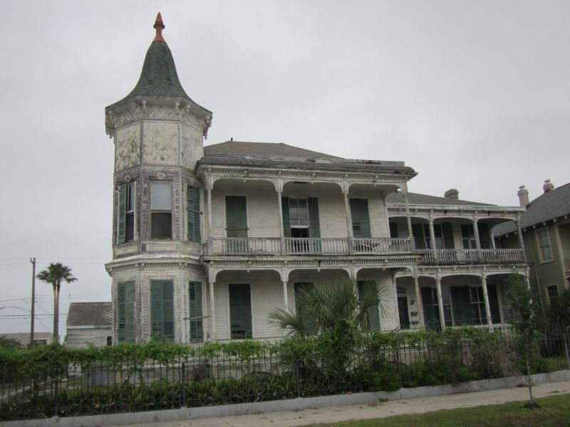 Verfallenes Holzhaus in Galveston