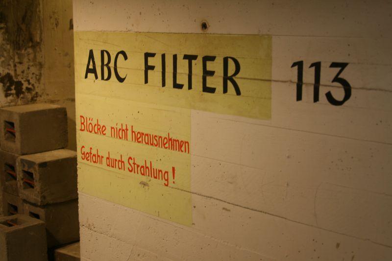 This room was supposed to be used to store the ABC filters that are contaminated. The stones can be used to close the door.