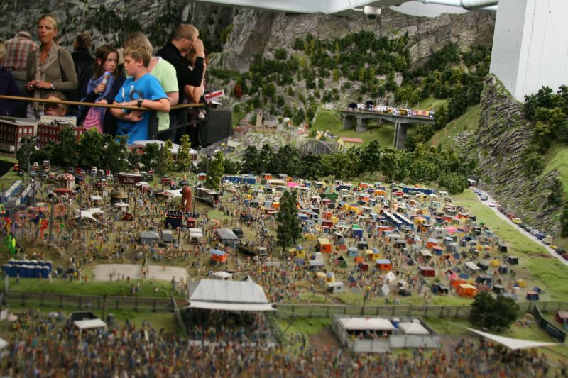 Rock concert in the Switzerland section