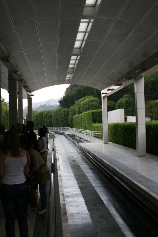 Lower tram station. The tram works like a "horizontal elevator" and pulls visitors in minutes to the summit.