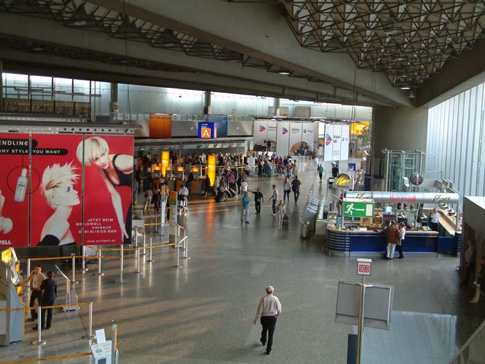 Innenansicht des Terminal 1A in Frankfurt.