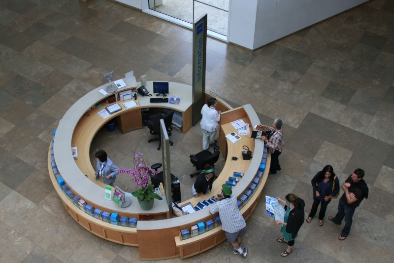 Info counter in the Museum Entrance Hall