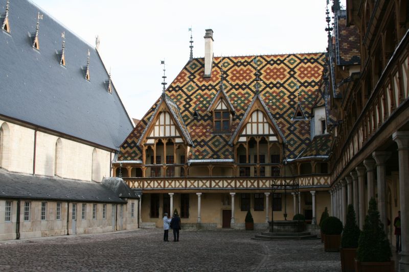 Inner courtyard of the Hospices de Beaune