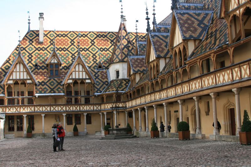 Inner courtyard of the Hospices de Beaune