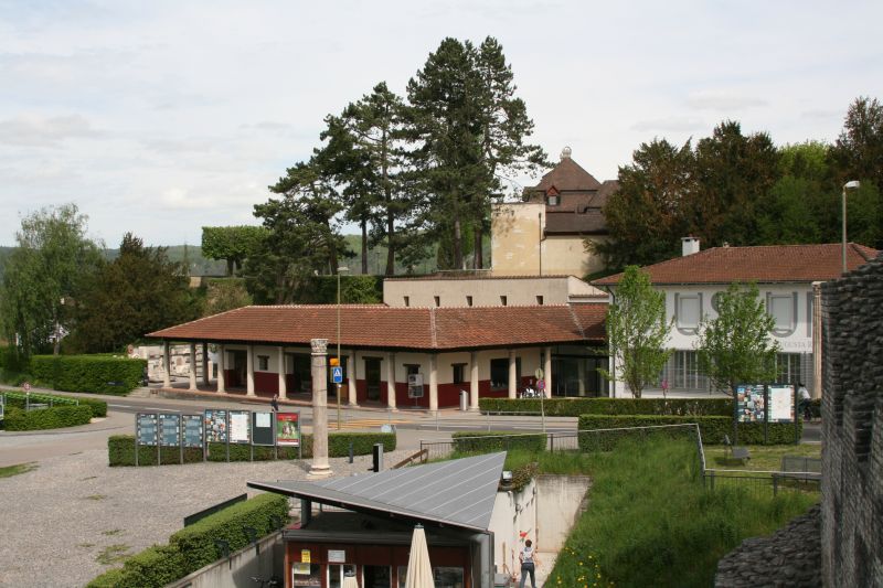 View from the Roman Theater to the museum bulding and the "Roman House"