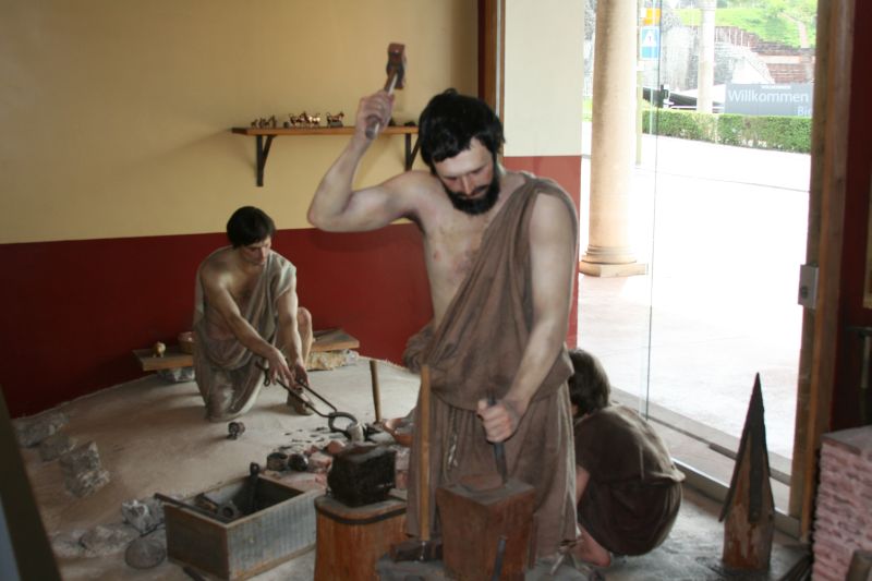 Blacksmith forge in the commercial area of the "Roman House"