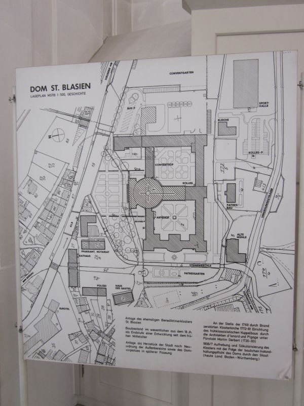 Schematic drawing of St. Blasien cathedral