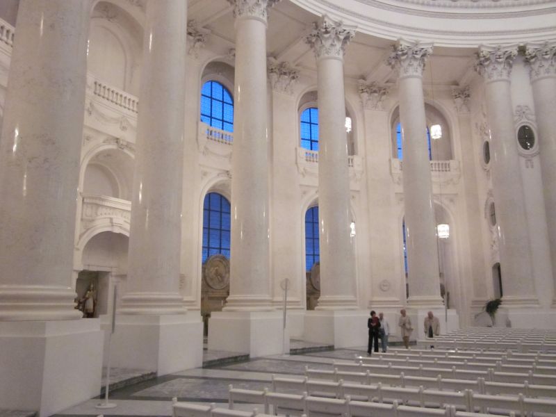 The interior design of St. Blasien cathedral& is dominated by white marble