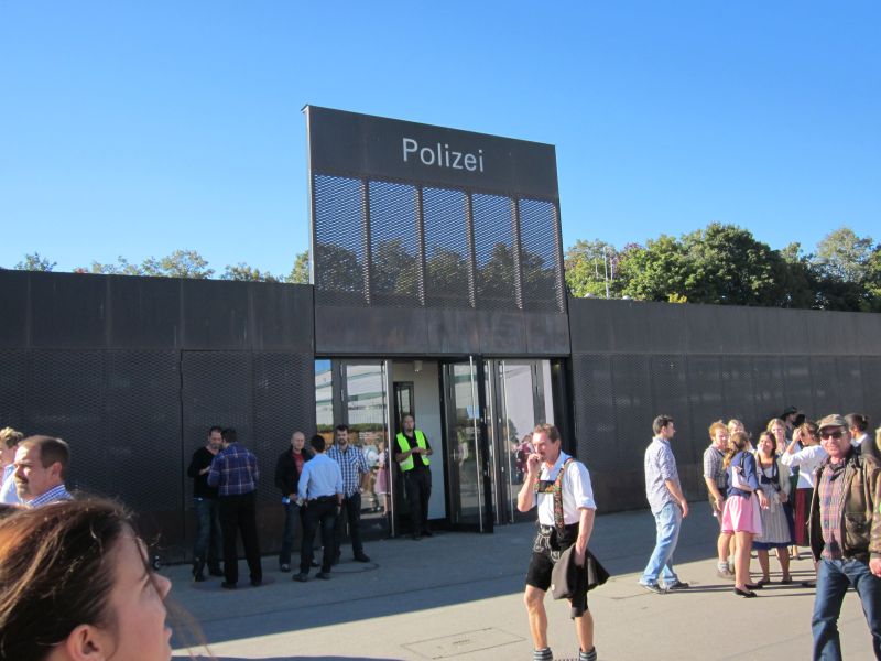 Temporary police station on the Octoberfest 2012