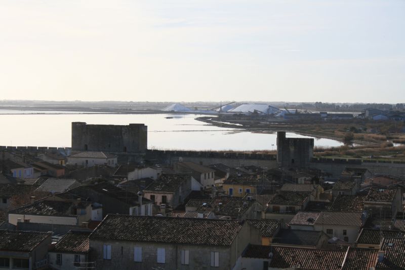 View above downtown Aigues-Mortes