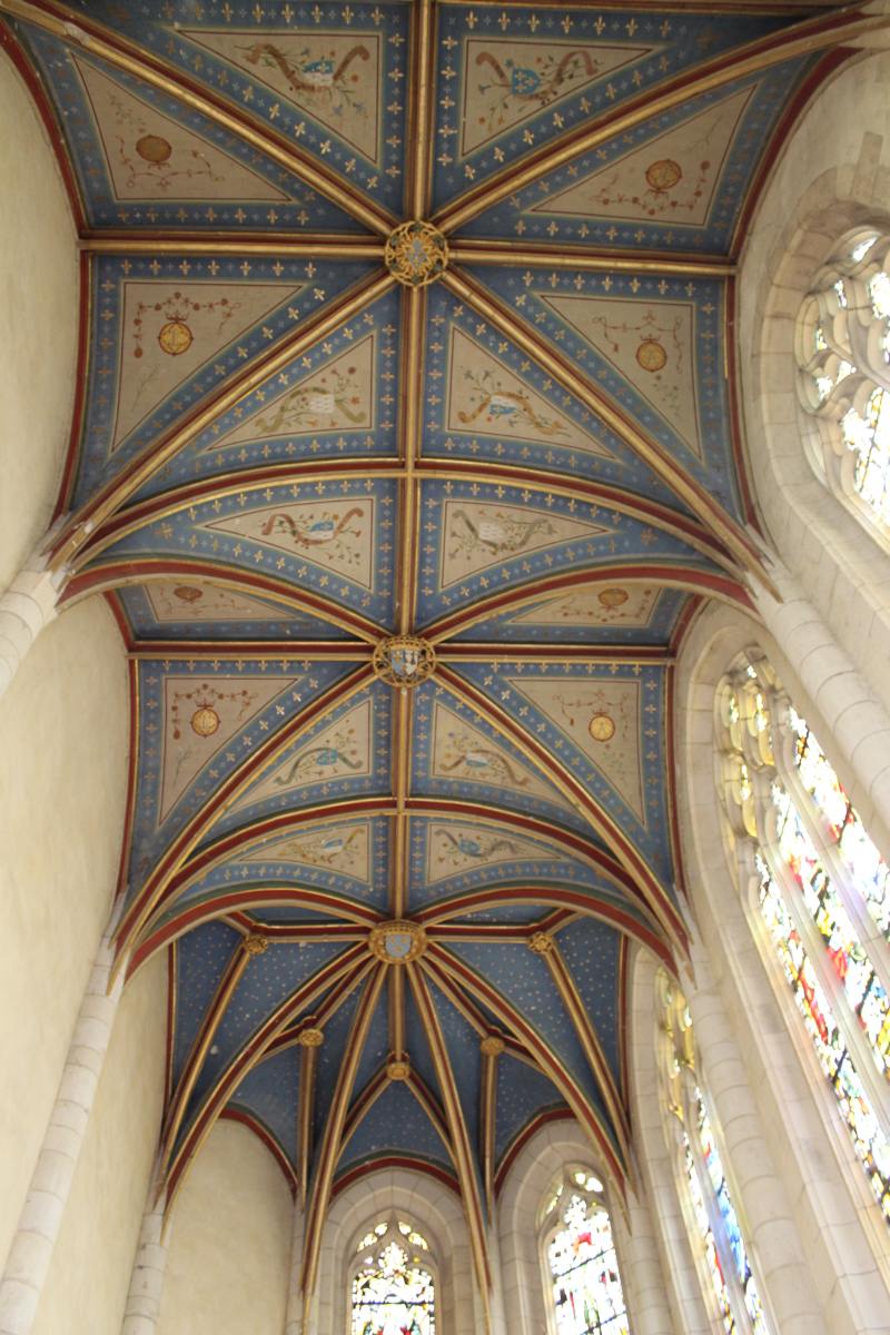 Bemalte Decke der Saint-Calais Kapelle