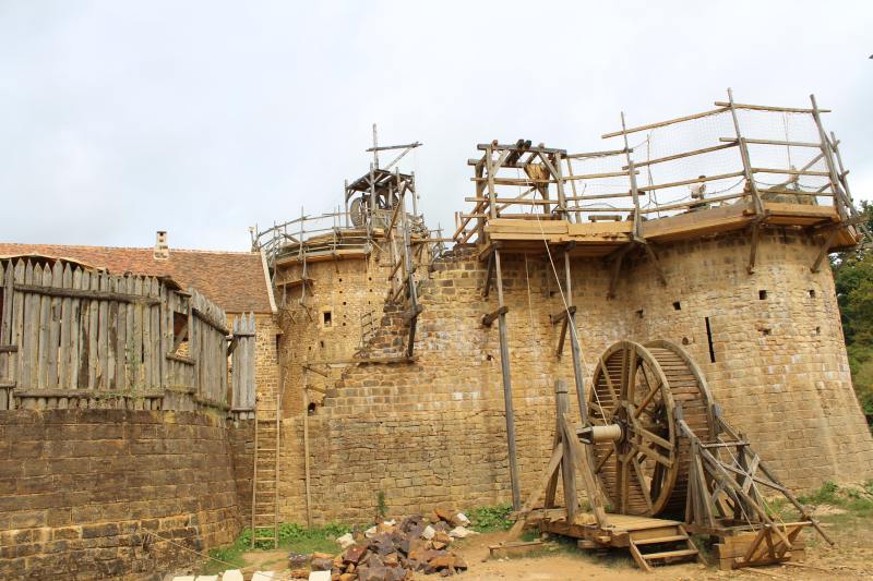 Construction of one of the turrets