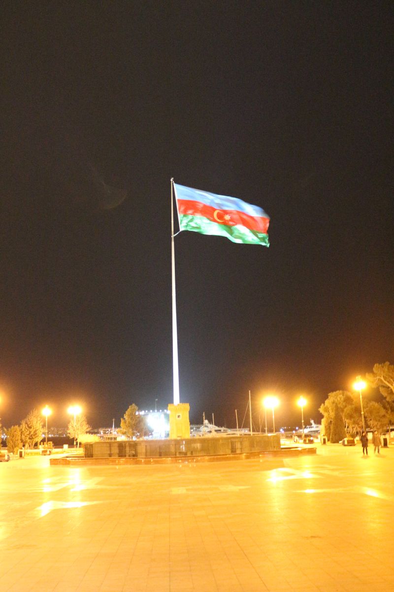 Nationalflagge von Aserbaidschan