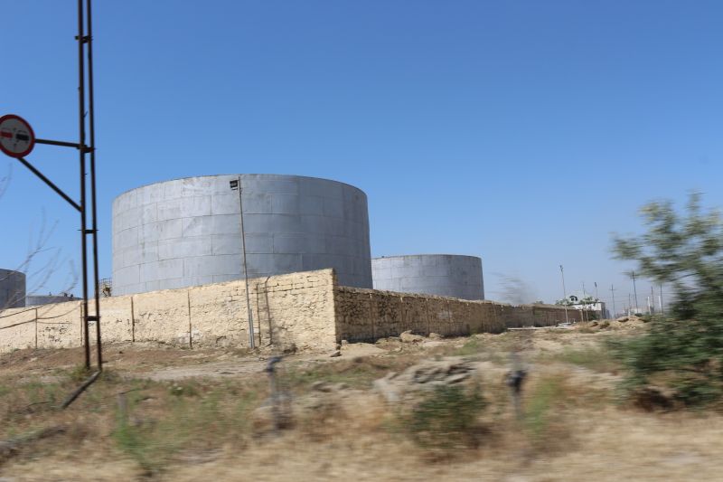 Oil tanks outside Baku