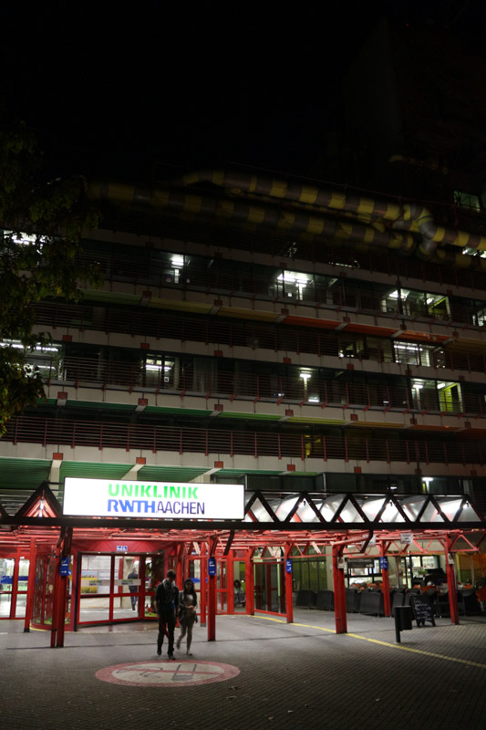 University Hospital RWTH Aachen at night