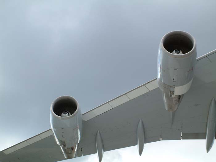Triebwerke der Boeing 747-200 des Technikmuseums Speyer.