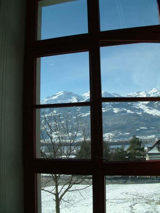View from one of the lecture rooms in the Liechtenstein University of Applied Sciences