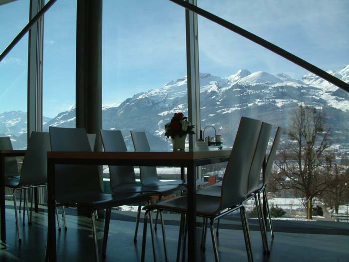 Fantastic view& from the cafeteria in the Liechtenstein University of Applied Sciences