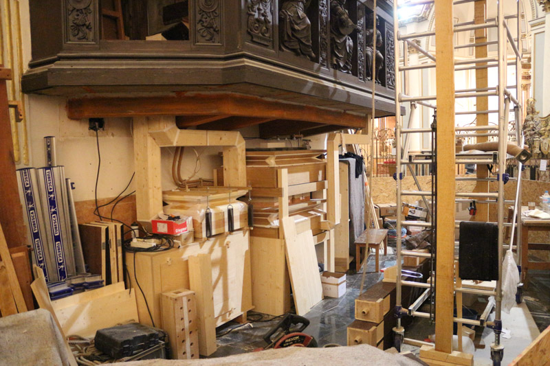 The organ of Valencia Cathedral is currently being modernized