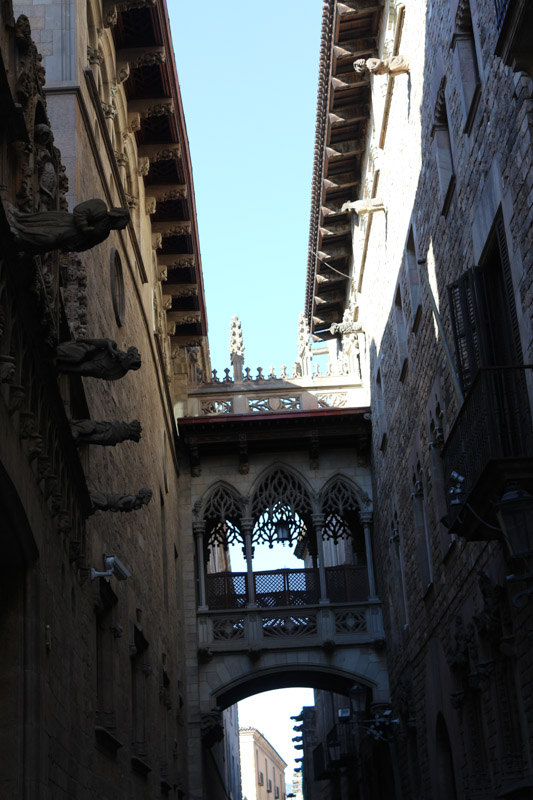 Die kleine Verbindungsbrücke des& Palau de la Generalitat wurde in der Gestaltung durch die Seufzerbrücke in Venedig inspiriert.