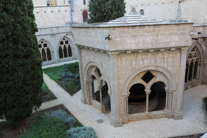 View from the upper floor of the cloister. The Monk's Dormitory is just next to it.