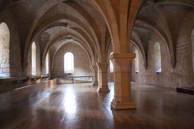 Lay-Brothers' Refectory. Was converted into a wince cellar in the 14th century.