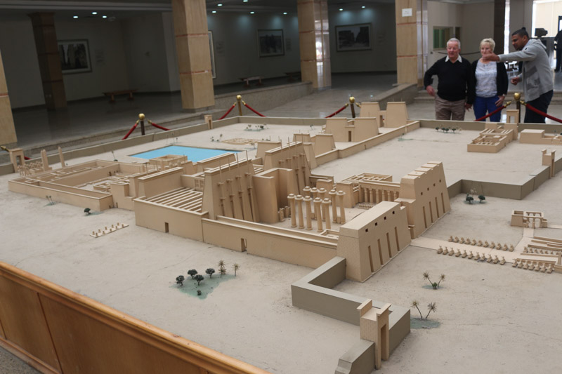 Wooden model of the Karnak temple complex