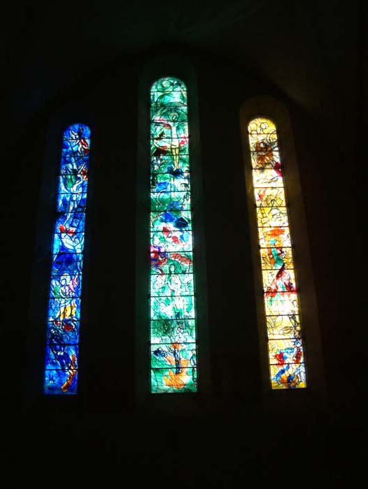 The "Fraumünster" in Zurich with the famous religious windows created by Marc Chagal
