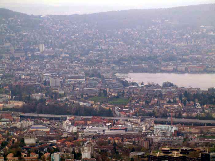 View over the centre of Zurich