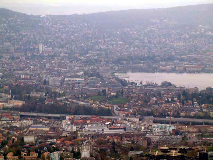 Blick über die Innenstadt von Zürich