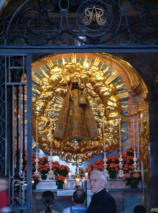 The statue of the "Black Madonna" in the Benedictine Abbey of Einsiedeln