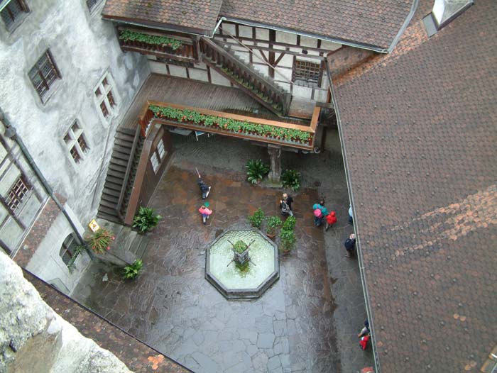 View from the top of the main tower of Schattenburg castle