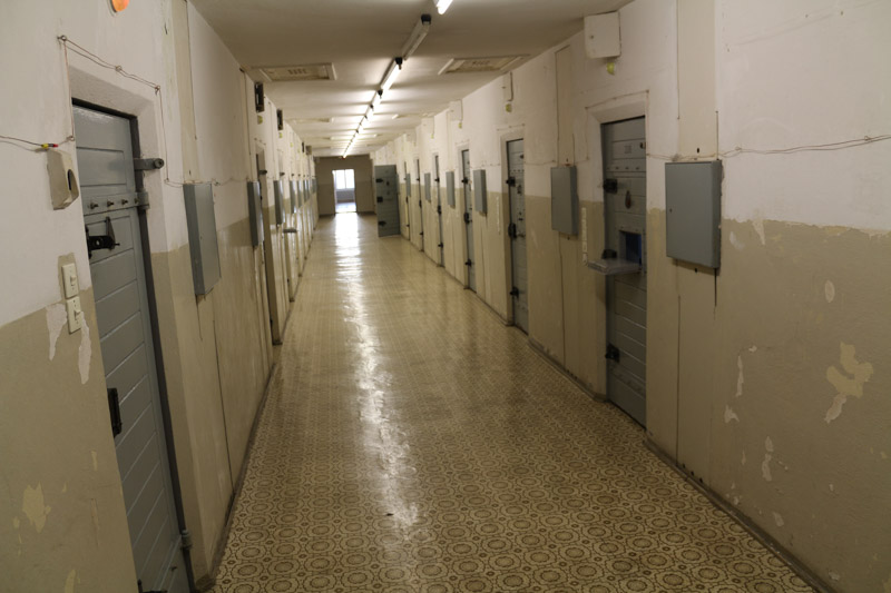 Corridor in the& new prison block that was built in the 60s