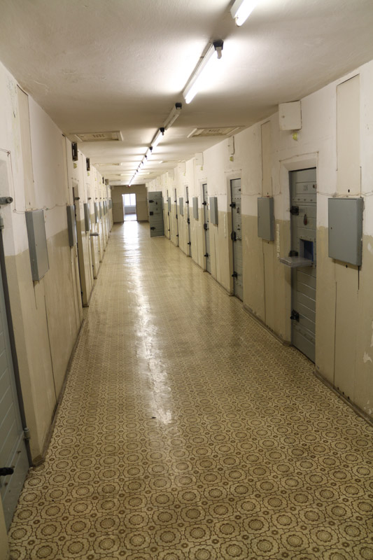 Corridor in the& new prison block that was built in the 60s