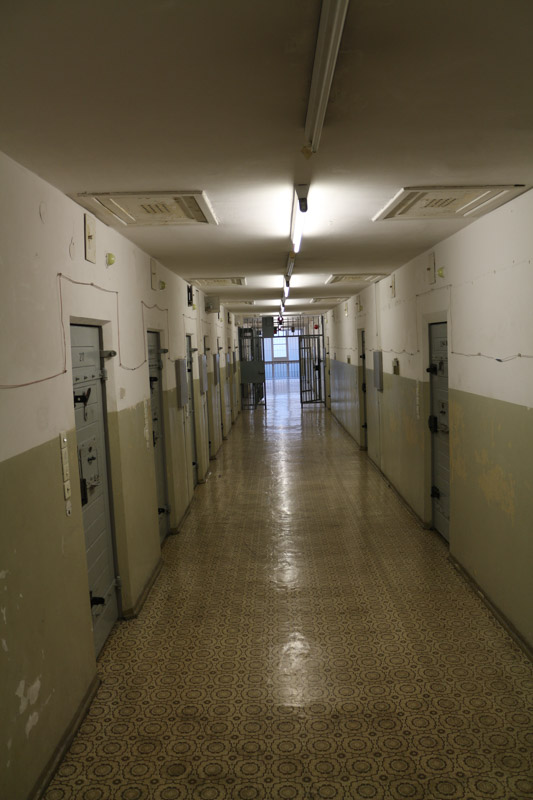 Corridor in the& new prison block built in the 60s