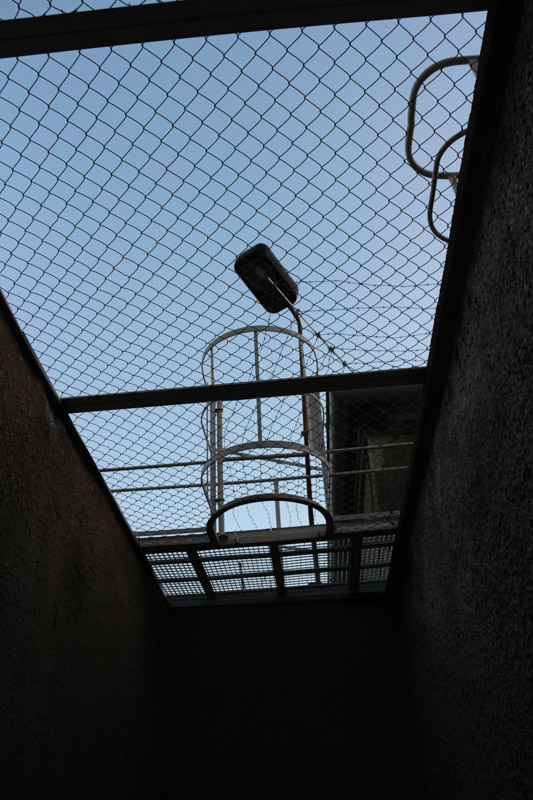 Prisoners were usually allowed to spend a bit of time under open sky per day. They were kept in isolated small courtyards.