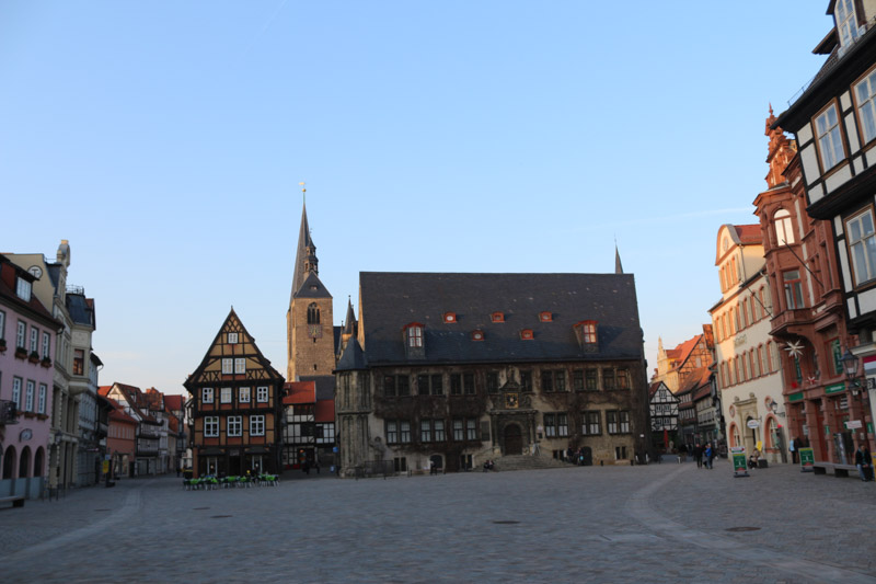 Quedlinburg market square and old town hall