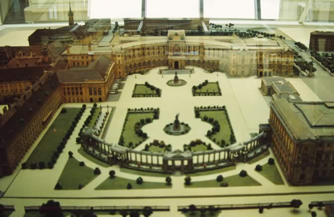 Modell of the baroque imperial palace Schönbrunn