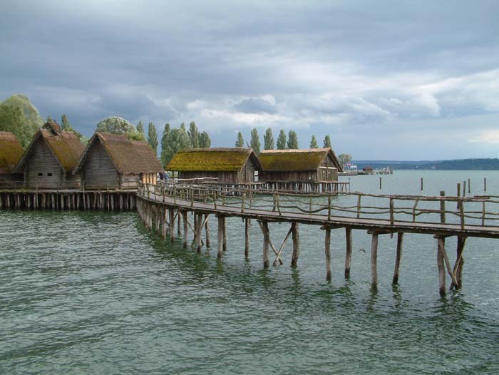 The village "Bad Buchau" shows examples of typical lake-dwelling houses of the Bronze Age.