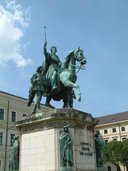 Statue of King Ludwig I. of Bavaria on the Ludwigsstrasse