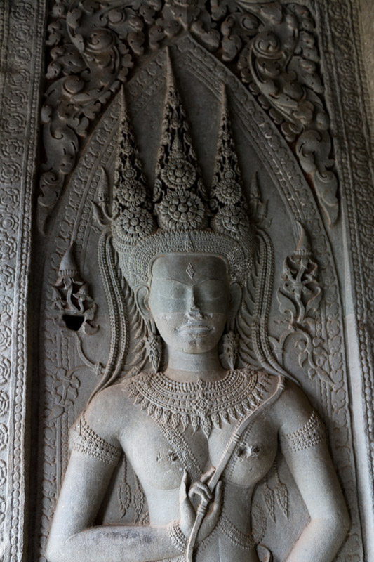 Stone relief of a dancer,& a so called Apsara