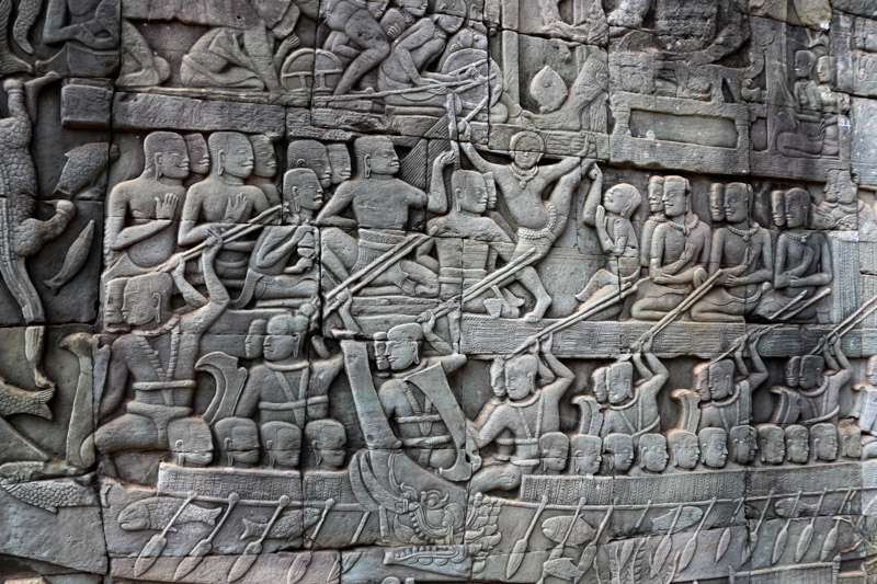 Naval battle scene in the southern bas-relief gallery