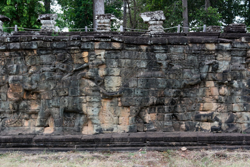 Relief an den Seitenwänden der Terrasse der Elefanten