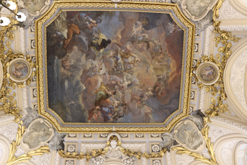 Painting above the main staircase of the Palacio Real de Madrid