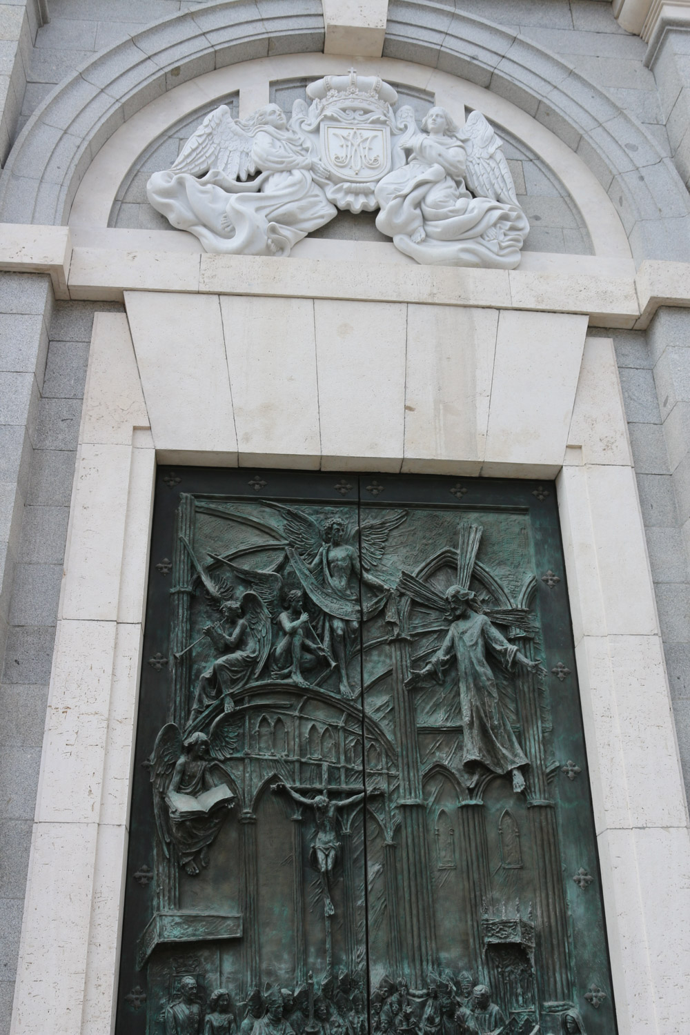 Bronze entrance gate of the Almudena Cathedral