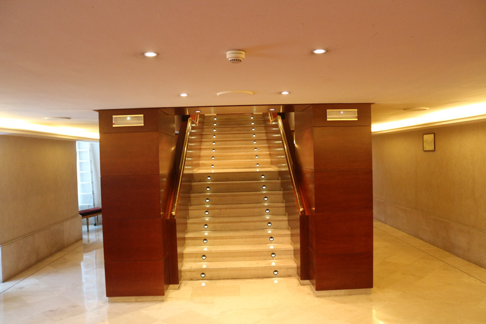 Staircase to the upper floors of Teatro Real