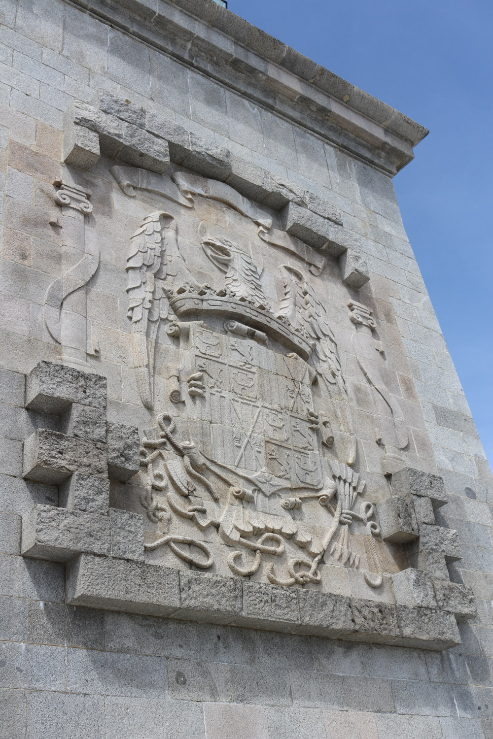Spanish coat of arms on the Valle de los Caídos basilica